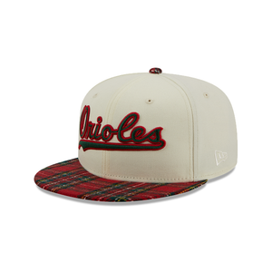 Baltimore Orioles New Era 9Fifty 950 Plaid Visor Snapback Cap