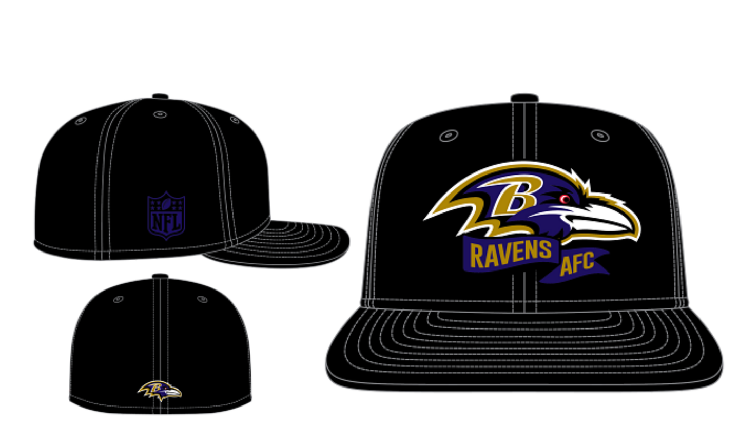 Baltimore Ravens Sideline AFC 59Fifty 5950 New Era Fitted Black Cap