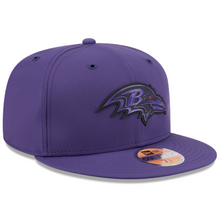 Load image into Gallery viewer, Baltimore Ravens 59Fifty 5950 New Era Purple on Purple POP Fitted Hat