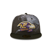 Load image into Gallery viewer, Baltimore Ravens 59Fifty 5950 New Era Sideline Ink Dye Fitted Cap