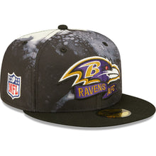 Load image into Gallery viewer, Baltimore Ravens 59Fifty 5950 New Era Sideline Ink Dye Fitted Cap