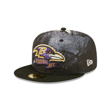 Load image into Gallery viewer, Baltimore Ravens 59Fifty 5950 New Era Sideline Ink Dye Fitted Cap