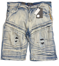 Load image into Gallery viewer, Distressed denim shorts