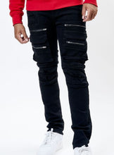 Load image into Gallery viewer, Premium Washed Slim Fit Stretch Cargo Denim Jeans with Zipper Detail