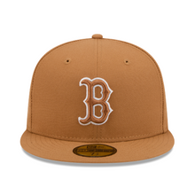 Load image into Gallery viewer, Boston Red Sox 59fifty 5950 Tan on Tan with White Outline New Era Fitted Cap