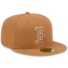 Load image into Gallery viewer, Boston Red Sox 59fifty 5950 Tan on Tan with White Outline New Era Fitted Cap