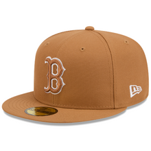Load image into Gallery viewer, Boston Red Sox 59fifty 5950 Tan on Tan with White Outline New Era Fitted Cap