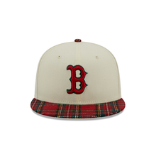 Load image into Gallery viewer, Boston Red Sox New Era 9Fifty 950 Plaid Visor Snapback Cap