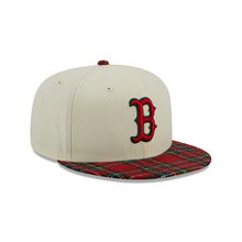 Load image into Gallery viewer, Boston Red Sox New Era 9Fifty 950 Plaid Visor Snapback Cap