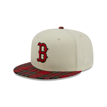 Load image into Gallery viewer, Boston Red Sox New Era 9Fifty 950 Plaid Visor Snapback Cap