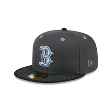 Load image into Gallery viewer, Boston Red Sox Gray and Light Blue New Era 5950 Fitted Hat with World Series Sidepatch