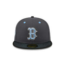 Load image into Gallery viewer, Boston Red Sox Gray and Light Blue New Era 5950 Fitted Hat with World Series Sidepatch