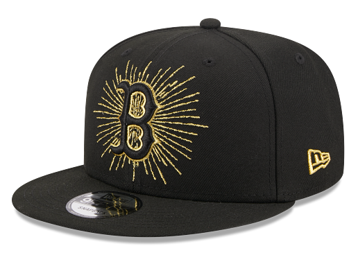 Boston Red Sox Black cap with gold logo and New Era logo in gold