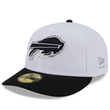 Load image into Gallery viewer, Buffalo Bills 59Fifty White &amp; Black Pre-Curved Bill 5950 New Era Fitted Cap