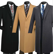 Load image into Gallery viewer, Single Breasted 48&quot; Full Length Wool Blend 3 Button Vinci Overcoat