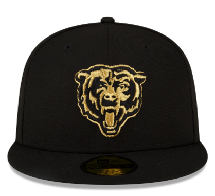 Chicago Bears New Era Black Gold Metallic 59Fifty Fitted Cap