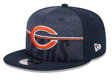 Chicago Bears 9Fifty 950 Navy blue cap with orange and white Bears logo.