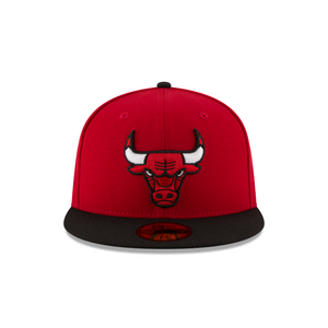 Chicago Bulls Red & Black Two Tone 59fifty 5950 New Era Fitted Hat
