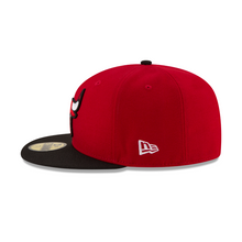 Load image into Gallery viewer, Chicago Bulls Red &amp; Black Two Tone 59fifty 5950 New Era Fitted Hat