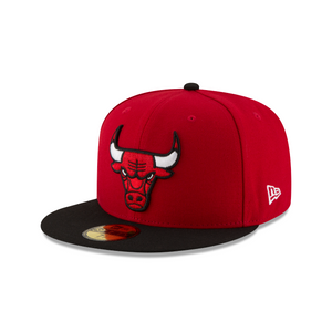 Chicago Bulls Red & Black Two Tone 59fifty 5950 New Era Fitted Hat
