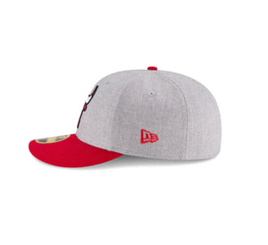 Chicago Bulls New Era Two Tone Heather Gray & Red Authentic Low Crown 59FIFTY 5950 Fitted Hat