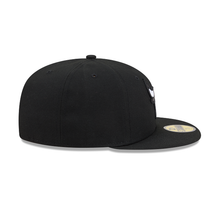 Load image into Gallery viewer, Chicago Bulls New Era 59Fifty 5950 Fitted Black Charcoal White Hat
