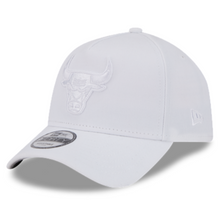 Load image into Gallery viewer, Chicago Bulls New Era 9Forty White on White 940AF Curved Bill Snapback Cap