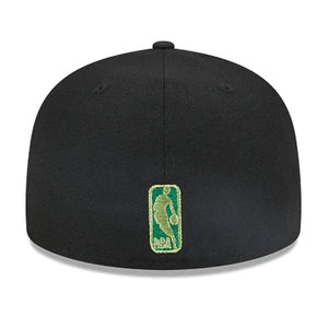 Chicago Bulls New Era Authentic Black Green Metallic Pop 59FIFTY 5950 Fitted Hat