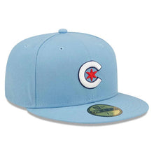 Load image into Gallery viewer, Chicago Cubs New Era 59Fifty Light Blue with Red Star 5950 Fitted Cap
