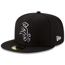 Load image into Gallery viewer, Chicago White Sox New Era 59Fifty Black Cap with Black Sox Logo White Outline 5950 Fitted Cap