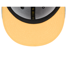 Load image into Gallery viewer, Chicago White Sox New Era Black Gold 59Fifty 5950 Fitted Hat with 59Fifty Gold Colored Metal Pin