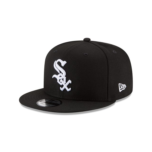 Chicago White Sox New Era 9Fifty Snapback White Logo on Black Cap