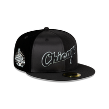 Load image into Gallery viewer, Chicago White Sox New Era 59Fifty 5950 Triple Black Satin &amp; Corduroy Fitted Cap