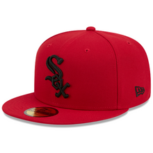 Load image into Gallery viewer, Chicago White Sox New Era 59fifty 5950 Cardinal Red &amp; Black Fitted Hat