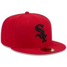 Load image into Gallery viewer, Chicago White Sox New Era 59fifty 5950 Cardinal Red &amp; Black Fitted Hat