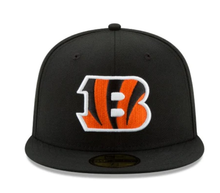 Load image into Gallery viewer, Cincinnati Bengals 59Fifty 5950 New Era Black Fitted Cap