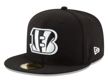 Load image into Gallery viewer, Cincinatti Bengals 59Fifty 5950 New Era Black &amp; White Fitted Cap