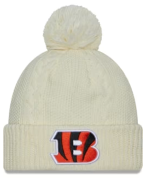 Cincinnati Bengals New Era Beanie Knit Hat Ivory