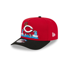 Load image into Gallery viewer, Cincinnati Reds New Era 9Fifty 950 A Frame Cartoon Design Pre Curved Bill Snapback Cap