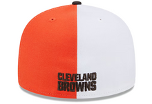 Load image into Gallery viewer, Cleveland Browns New Era 59Fifty 5950 NFL Sideline Pinwheel Fitted Hat