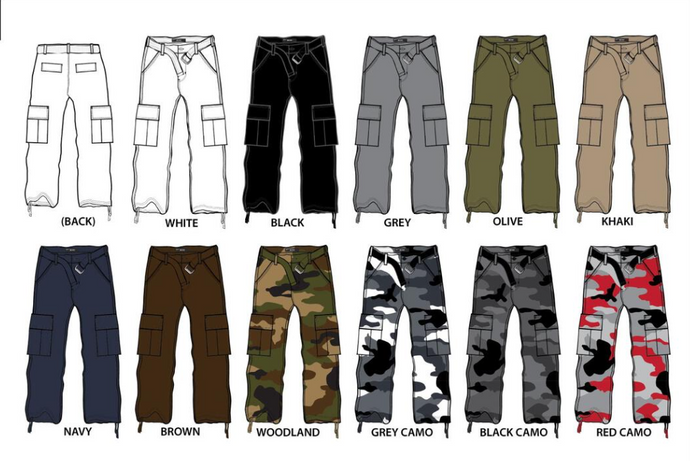 Heavy Twill Cotton Cargo Pants