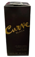 Load image into Gallery viewer, Black 'Curve Black' cologne spray bottle 