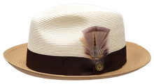 Load image into Gallery viewer, South Beach Collection Straw Fedora Snap Brim Hat by Bruno Capelo