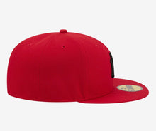 Load image into Gallery viewer, New York Yankees New Era 59fifty 5950 Cardinal Red &amp; Black Fitted Hat