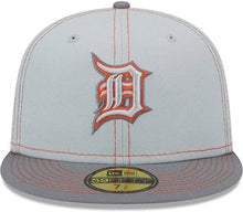 Load image into Gallery viewer, Detroit Tigers New Era 59Fifty 5950 Ray Pop Gray Fitted Cap with Orange Stitch
