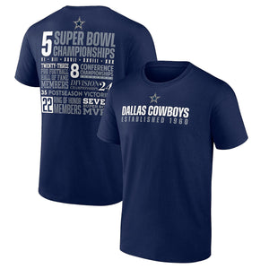 Dallas Cowboys '22 Stats Short Sleeve T-Shirt