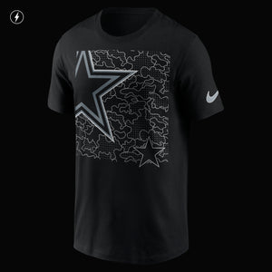 Dallas Cowboys Nike Reflective Logo Crop T-Shirt
