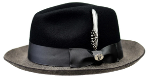 The Damien Two Tone Felt Dress Hat by Bruno Capelo