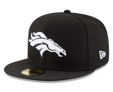 Load image into Gallery viewer, Denver Broncos New Era 59fifty 5950 Black &amp; White Fitted Hat