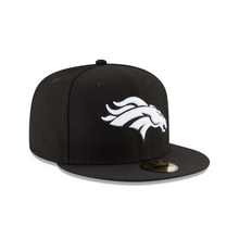 Load image into Gallery viewer, Denver Broncos New Era 59fifty 5950 Black &amp; White Fitted Hat